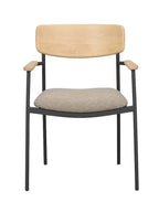 Maymont Karmstol Mörkbeige/Ek/Svart | Rowico Home | 7340126571125 | 123082 | Maessing Interiör