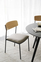 Maymont Stol Mörkbeige/Ek/Svart | Rowico Home | 7340126571095 | 123072 | Maessing Interiör