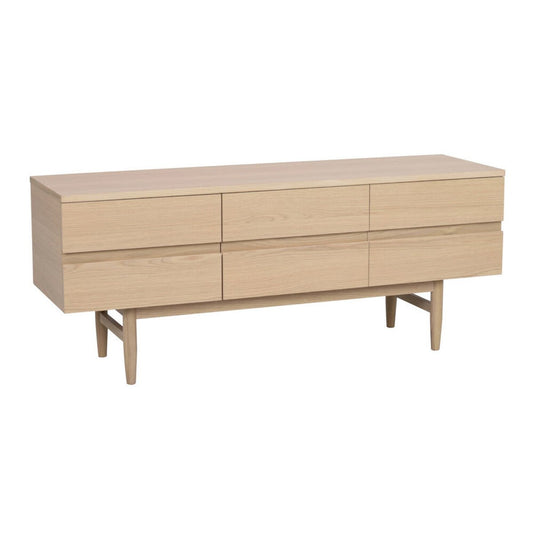 Moresby TV - bänk Vitpigmenterad Ek | Rowico Home | 7340126553572 | 120601 | Maessing Interiör