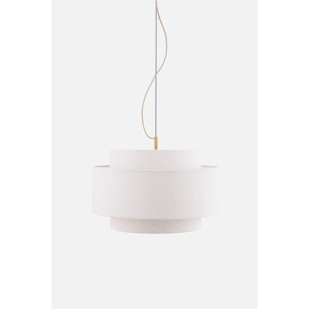 Noah 50 Bouclé Pendellampa Vit | Globen Lighting | 7319437563082 | 756308 | Maessing Interiör