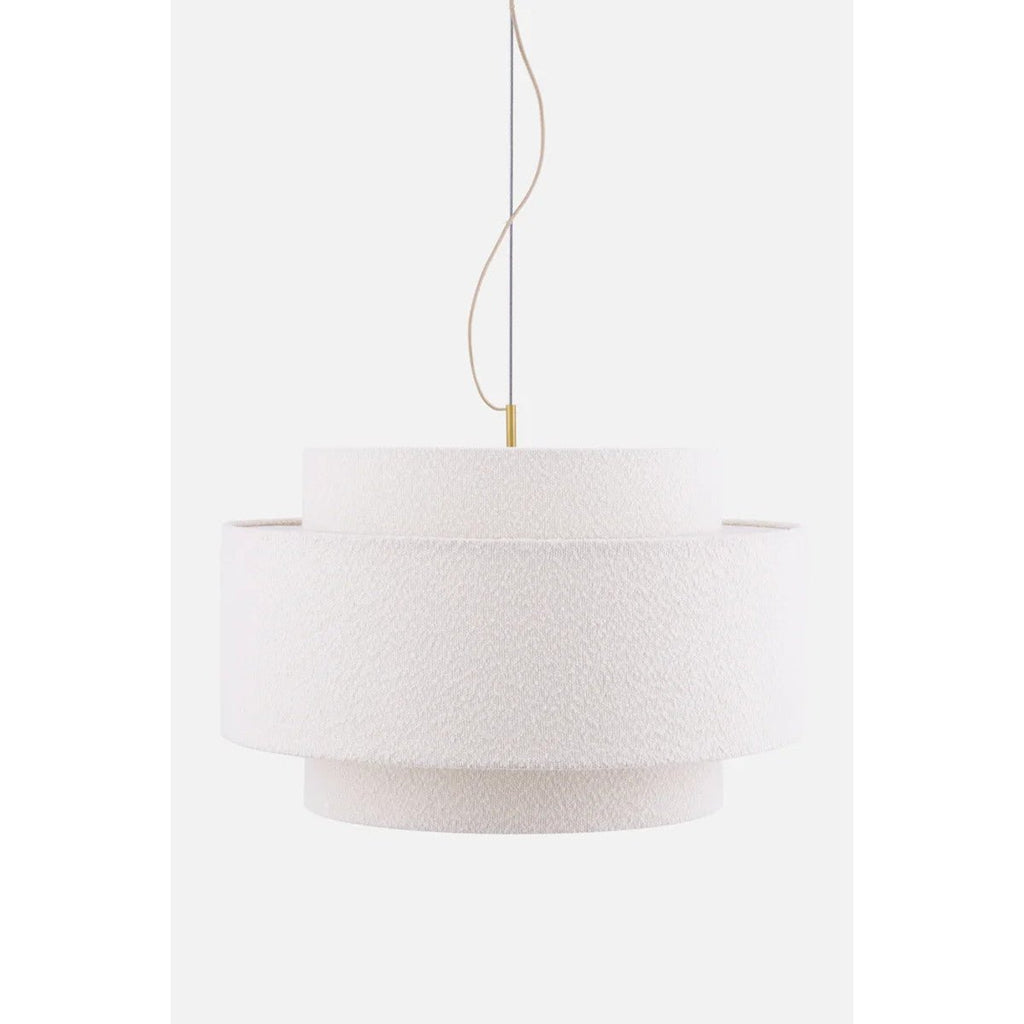 Noah 70 Bouclé Pendellampa Vit | Globen Lighting | 7319437763086 | 776308 | Maessing Interiör