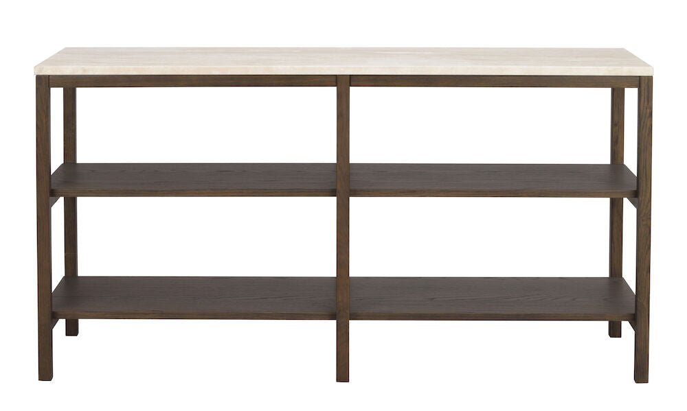 Orwel Avlastningsbord Beige Travertin/Brun Ek | Rowico Home | 7340126556184 | 120910 | Maessing Interiör