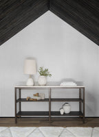 Orwel Avlastningsbord Beige Travertin/Brun Ek | Rowico Home | 7340126556184 | 120910 | Maessing Interiör