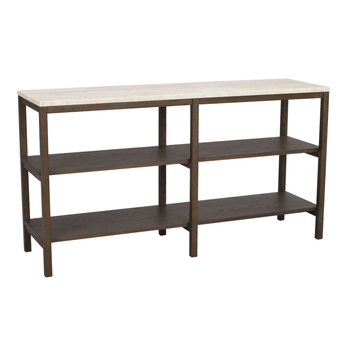 Orwel Avlastningsbord Beige Travertin/Brun Ek | Rowico Home | 7340126556184 | 120910 | Maessing Interiör
