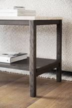 Orwel Avlastningsbord Beige Travertin/Brun Ek | Rowico Home | 7340126556207 | 120911 | Maessing Interiör