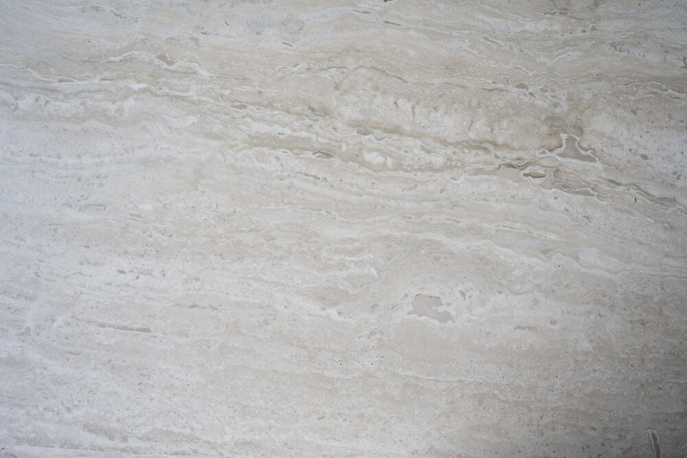 Orwel Avlastningsbord Beige Travertin/Vitpigmenterad Ek | Rowico Home | 7340126556108 | 120900 | Maessing Interiör