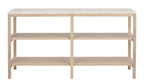 Orwel Avlastningsbord Beige Travertin/Vitpigmenterad Ek | Rowico Home | 7340126556108 | 120900 | Maessing Interiör