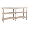 Orwel Avlastningsbord Beige Travertin/Vitpigmenterad Ek | Rowico Home | 7340126556108 | 120900 | Maessing Interiör