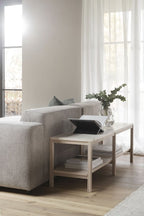 Orwel Avlastningsbord Beige Travertin/Vitpigmenterad Ek | Rowico Home | 7340126556122 | 120901 | Maessing Interiör