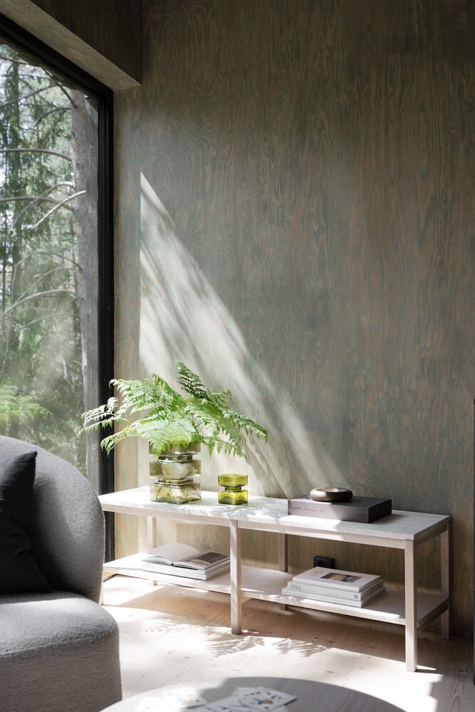 Orwel Avlastningsbord Beige Travertin/Vitpigmenterad Ek | Rowico Home | 7340126556122 | 120901 | Maessing Interiör