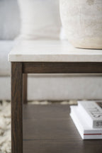Orwel Soffbord Beige Travertin/Brun Ek 140 | Rowico Home | 7340126556221 | 120912 | Maessing Interiör