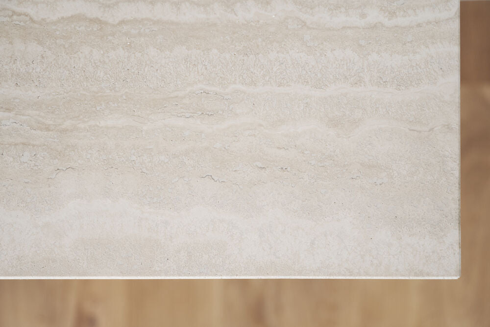 Orwel Soffbord Beige Travertin/Brun Ek 140 | Rowico Home | 7340126556221 | 120912 | Maessing Interiör