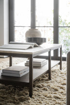 Orwel Soffbord Beige Travertin/Brun Ek 140 | Rowico Home | 7340126556221 | 120912 | Maessing Interiör