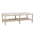 Orwel Soffbord Beige Travertin/Vitpigmenterad Ek 140 | Rowico Home | 7340126556146 | 120902 | Maessing Interiör