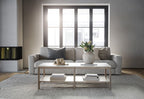 Orwel Soffbord Beige Travertin/Vitpigmenterad Ek 140 | Rowico Home | 7340126556146 | 120902 | Maessing Interiör