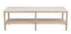 Orwel Soffbord Beige Travertin/Vitpigmenterad Ek 140 | Rowico Home | 7340126556146 | 120902 | Maessing Interiör