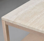 Orwel Soffbord Beige Travertin/Vitpigmenterad Ek 140 | Rowico Home | 7340126556146 | 120902 | Maessing Interiör