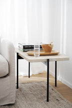 Shelton Soffbord Vitpigmenterad Ek/Svart 95 | Rowico Home | 7340126550663 | 120393 | Maessing Interiör