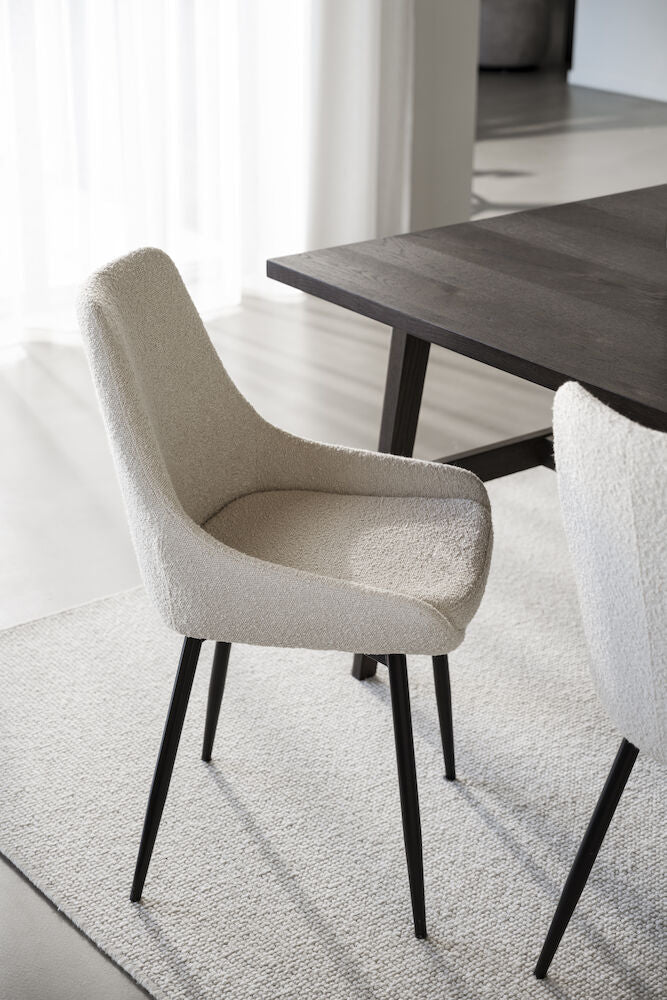 Sierra Stol Beige Bouclé/Svart | Rowico Home | 7340126559062 | 110492 | Maessing Interiör