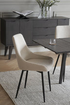 Sierra Stol Beige Bouclé/Svart | Rowico Home | 7340126559062 | 110492 | Maessing Interiör