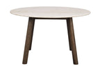 Taransay Matbord Beige Travertin/Brun Ek Ø125 | Rowico Home | 7340126555828 | 120831 | Maessing Interiör