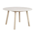 Taransay Matbord Beige Travertin/Vitpigmenterad Ek Ø125 | Rowico Home | 7340126555811 | 120830 | Maessing Interiör
