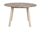 Taransay Matbord Brun Marmor/Vitpigmenterad Ek Ø125 | Rowico Home | 7340126557204 | 120862 | Maessing Interiör