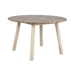 Taransay Matbord Brun Marmor/Vitpigmenterad Ek Ø125 | Rowico Home | 7340126557204 | 120862 | Maessing Interiör