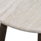 Taransay Soffbord Beige Travertin/Brun Ek Ø60 | Rowico Home | 7340126555958 | 120848 | Maessing Interiör