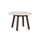 Taransay Soffbord Beige Travertin/Brun Ek Ø60 | Rowico Home | 7340126555958 | 120848 | Maessing Interiör