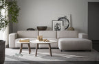 Taransay Soffbord Beige Travertin/Brun Ek Ø60 | Rowico Home | 7340126555958 | 120848 | Maessing Interiör
