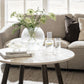 Taransay Soffbord Beige Travertin/Brun Ek Ø90 | Rowico Home | 7340126555934 | 120845 | Maessing Interiör