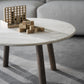 Taransay Soffbord Beige Travertin/Brun Ek Ø90 | Rowico Home | 7340126555934 | 120845 | Maessing Interiör
