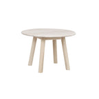 Taransay Soffbord Beige Travertin/Vitpigmenterad Ek Ø60 | Rowico Home | 7340126555941 | 120847 | Maessing Interiör