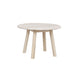 Taransay Soffbord Beige Travertin/Vitpigmenterad Ek Ø60