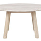 Taransay Soffbord Beige Travertin/Vitpigmenterad Ek Ø90 | Rowico Home | 7340126555927 | 120844 | Maessing Interiör