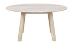 Taransay Soffbord Beige Travertin/Vitpigmenterad Ek Ø90 | Rowico Home | 7340126555927 | 120844 | Maessing Interiör