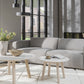 Taransay Soffbord Beige Travertin/Vitpigmenterad Ek Ø90 | Rowico Home | 7340126555927 | 120844 | Maessing Interiör