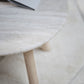 Taransay Soffbord Beige Travertin/Vitpigmenterad Ek Ø90 | Rowico Home | 7340126555927 | 120844 | Maessing Interiör