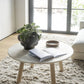 Taransay Soffbord Beige Travertin/Vitpigmenterad Ek Ø90 | Rowico Home | 7340126555927 | 120844 | Maessing Interiör