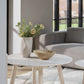 Taransay Soffbord Beige Travertin/Vitpigmenterad Ek Ø90 | Rowico Home | 7340126555927 | 120844 | Maessing Interiör