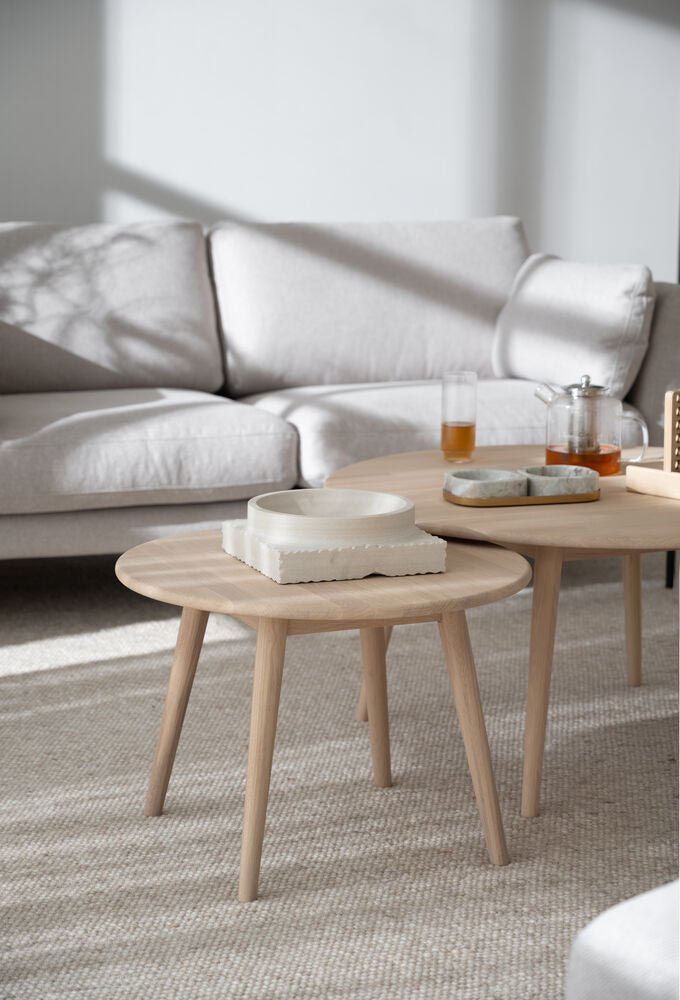 Tompkins Soffbord Vitpigmenterad Ek Ø60 | Rowico Home | 7340126582145 | 128026 | Maessing Interiör