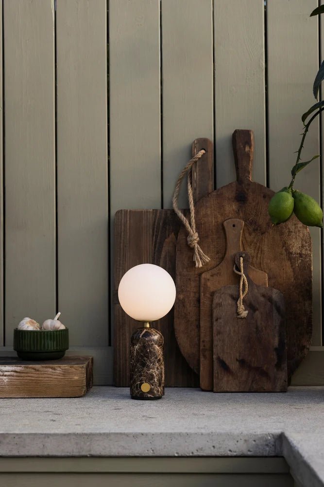 Torrano Portabel Bordslampa Brun marmor | Globen Lighting | 7319435805061 | 580506 | Maessing Interiör
