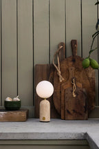 Torrano Portabel Bordslampa Travertin/Beige | Globen Lighting | 7319435805023 | 580502 | Maessing Interiör