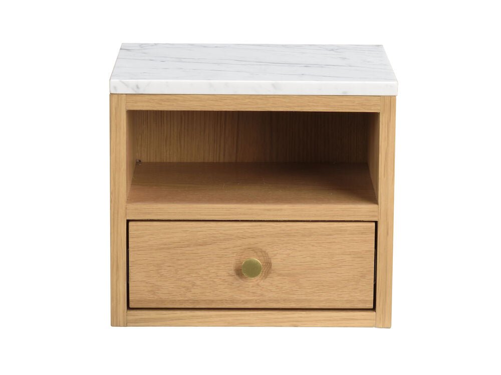Whitmore Väggskåp/Sängbord Ek/Vit Marmor | Rowico Home | 7340126556795 | 120766 | Maessing Interiör