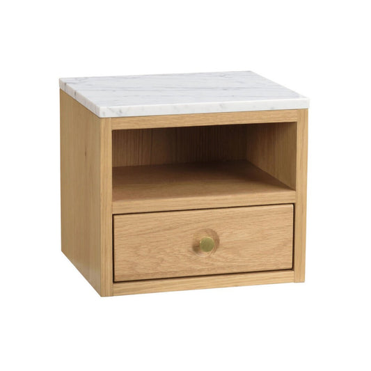 Whitmore Väggskåp/Sängbord Ek/Vit Marmor | Rowico Home | 7340126556795 | 120766 | Maessing Interiör