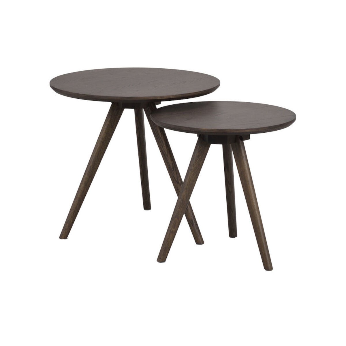 Yumi Satsbord Brun Ek Ø50+Ø40 | Rowico Home | 7340126565384 | 119215 | Maessing Interiör