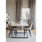 Brooklyn Matbord Vitpigmenterad/Svarta U - ben 170 | Rowico Home | 7340126547182 | 119835 | Maessing Interiör