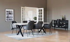 Brooklyn Matbord Vitpigmenterad/Svarta X - ben 170 | Rowico Home | 7340126547236 | 119838 | Maessing Interiör