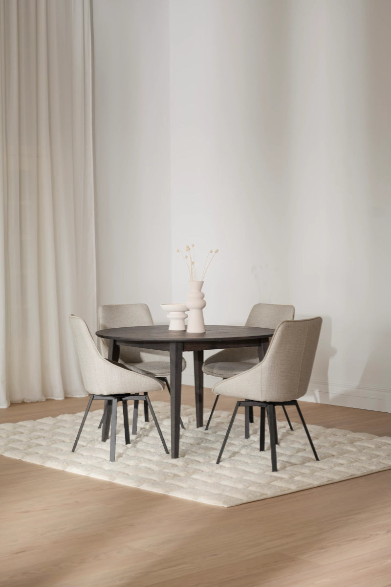 Filippa Matbord Runt 120/165 Mörkbrun | Rowico Home | 7340126554395 | 113830 | Maessing Interiör